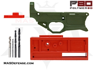 POLYMER80 AR-15 RHINO RL556V3 80% POLYMER LOWER RECEIVER KIT OD GREEN - P80-RL556V3-ODG  P80-BK556V3-ODG