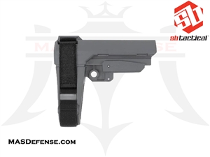 SB TACTICAL SBA3 5-POSITION ADJUSTABLE AR-15 PISTOL STABILIZING BRACE - STEALTH GREY - SBA3X SBA3X03 SBA3X-03-SB