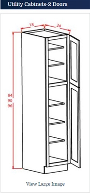 Oak Pantry/utility cabinet 18 w 84 h x 24 d