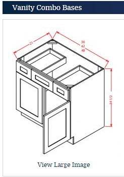 Vanity Sink Base 48 with 2 Drawers