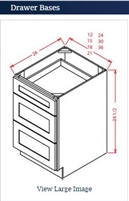 Oxford Toffee  Shaker Drawer Base 12-3