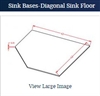 Shaker Antique White Diagonal Corner Sink Floor 42 SBF4242 floor NEEDS Diagonal Corner Sink Front  DCSF 42