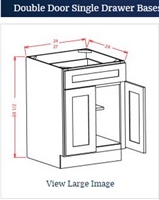 Shaker Cinder Base Cabinet 27