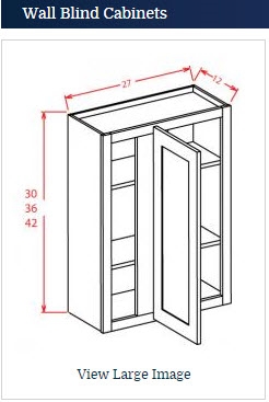 Dark Shaker Cinder Wall Blind Corner Cabinet 2742