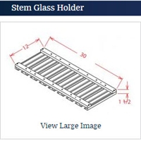 Shaker Grey Stem Glass Holder 30w x 2 h