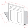 Shaker Grey Corner Sink Door and Front 42 x 42 Use with CorrespondingSBF4242