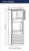 Shaker White Oven Cabinet 33 w x 24 d x 90 h sold as a single oven. Remove drawers for double oven