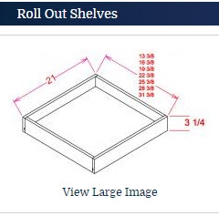 Shaker White Roll out Tray fits Base 30
