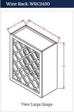 Shaker White Wine Rack 24 w x 30 h