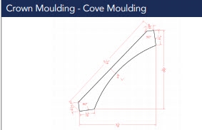 Shaker Grey Cove Molding 31/2d x 3 5/8 h x 96