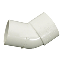 45 Degree Spig x Slip Elbow Fitting for Schedule 40 PVC Pipe