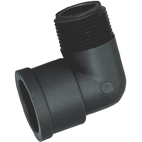 BLACK Poly 90 Degree Elbow - MPT X FPT