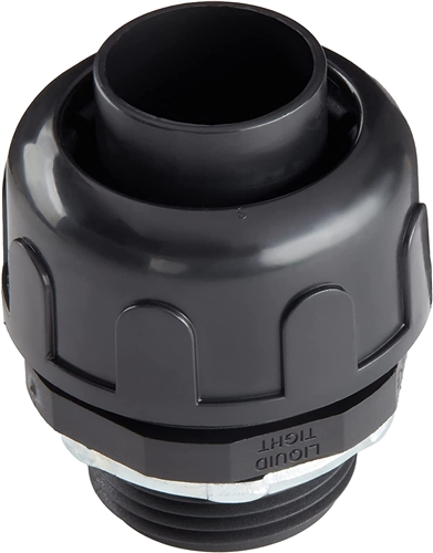 Black Liquid Tight Conduit Straight Fittings