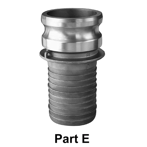 Aluminum Part E Male Adapter - Hose Shank