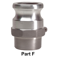 Aluminum Part F Male Adapter x Male NPT for Lay Flat Hoses