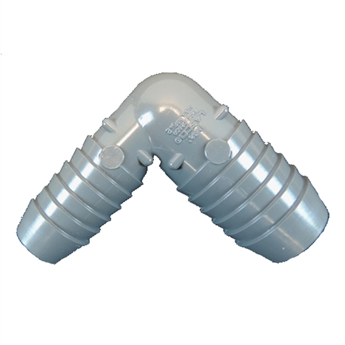 PVC Insert 90 Degree Reducing Ell - BARB x BARB