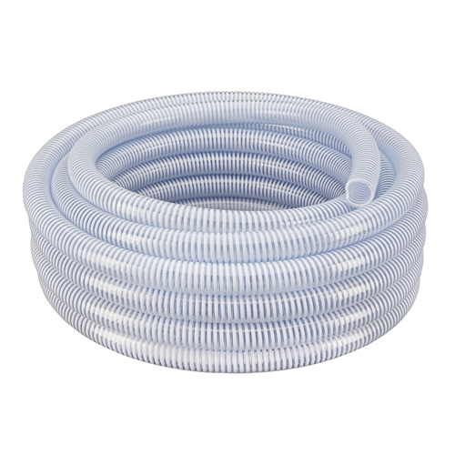 Clear Suction Hose with White Helix
