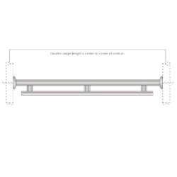 Cup Lock System Scaffolding 6' Double Ledger