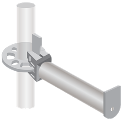 System Scaffolding Pin & Ring 1-Board Side Bracket w/Spigot