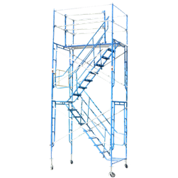 15' Rolling Scaffold Stair Tower (14'-8" - 15'-10")