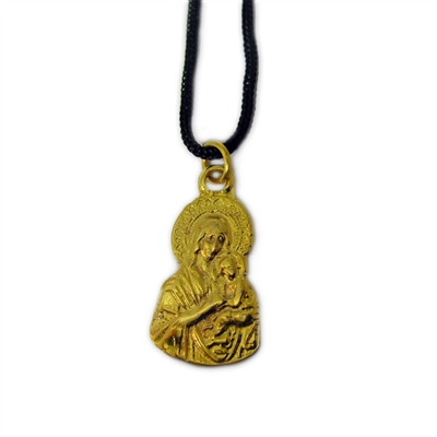 Virgin Medal Pendant on Rope