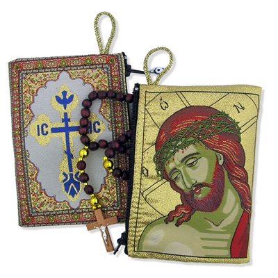Christ Extreme Humility Rosary Icon Pouch 5 3/8"x4"