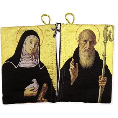 St Benedict and St Scholastica Rosary Icon Pouch Case