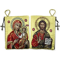 Virgin Of Smolensk & Christ The Teacher Icon Pouch