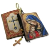 Madonna Caressing the Christ Child Rosary Pouch 5 3/8"x4"