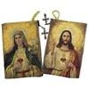 Sacred Hearts of Jesus and Mary Rosary Icon Pouch