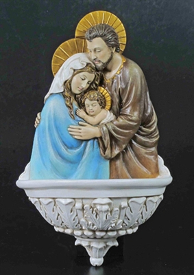 Holy Family Font, Hand-Painted Colors, 9"
