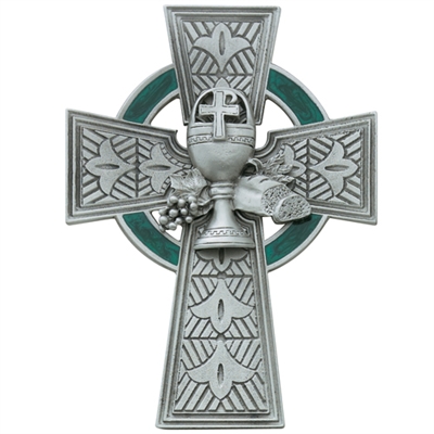 4 3/4" Pewter Celtic Communion Cross