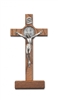 8" WALNUT STANDING ST. BENEDICT CRUCIFIX