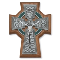 5 1/2" Walnut Celtic Crucifix