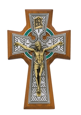 5 1/2" Walnut Celtic Crucifix
