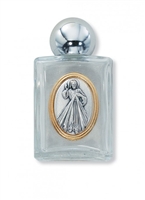 DIVINE MERCY GLASS HOLY WATER BOTTLE