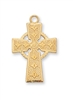 Gold/Sterling Silver Celtic Cross 18" Chain