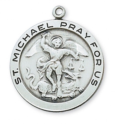STERLING SILVER ST. MICHAEL MEDAL