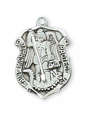 STERLING SILVER ST. MICHAEL MEDAL