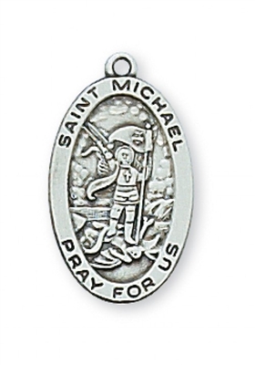 STERLING SILVER ST. MICHAEL MEDAL