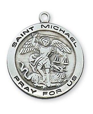 STERLING SILVER ST. MICHAEL MEDAL