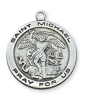 STERLING SILVER ST. MICHAEL MEDAL