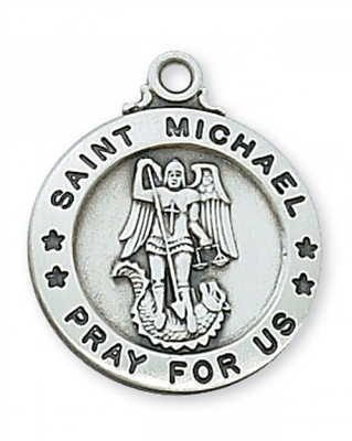 STERLING SILVER ST. MICHAEL MEDAL
