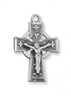 Sterling Silver Celtic Crucifix 18" Chain