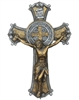 10.25" St. Benedict Crucifix, Two-Tone Finish, Joseph Studio