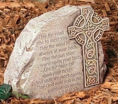 8.25" CELTIC CROSS GARDEN STONE