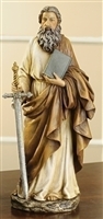 10.5" ST. PAUL WITH BOOK STATUE