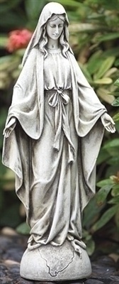 14" OUR LADY OF GRACE GARDEN STATUE