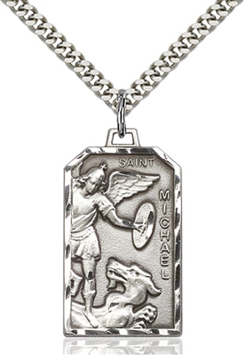 5720SS/24S <br/>Sterling Silver St. Michael the Archangel Pendant