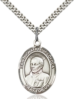 St. Ignatius of Loyola Medal<br/>7217 Oval, Sterling Silver